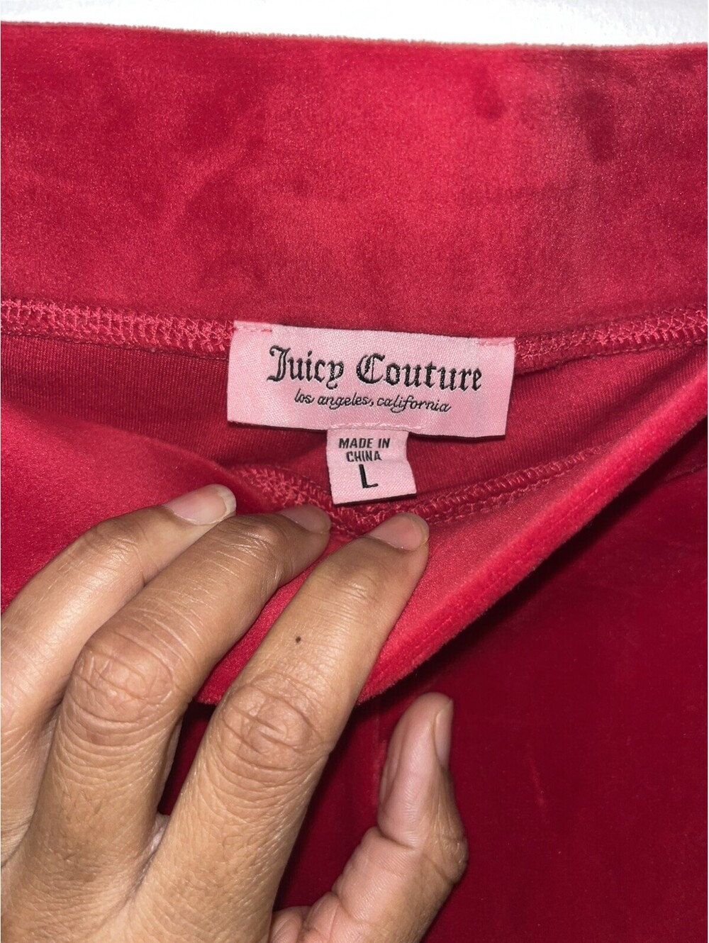 JUICY COUTURE Y2K Velour Classic Small Rhinestone Tracksuit - Large - Raspberry - Picture 5 of 9